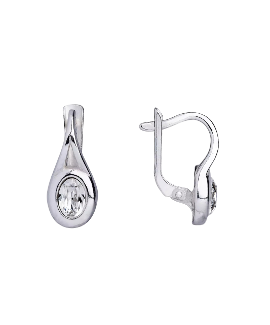 Sterling silver earrings with crystals