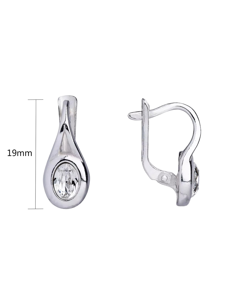 Серебряные серьги с кристаллами