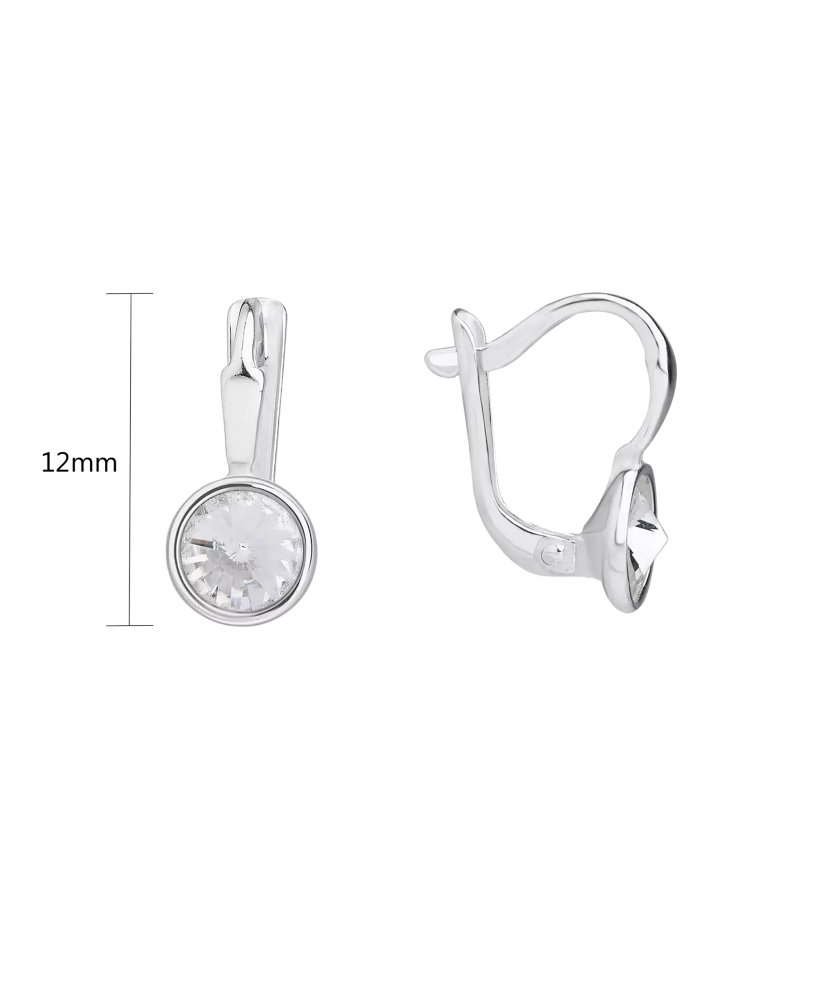 Серебряные серьги с кристаллами