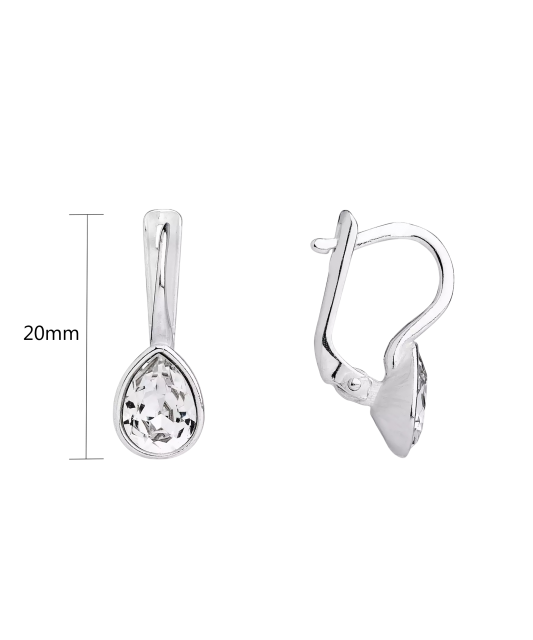 Серебряные серьги с кристаллами