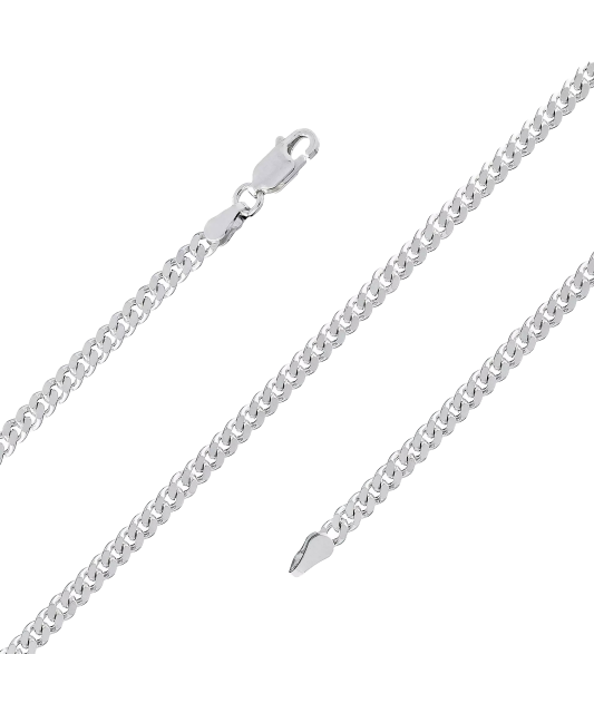 Sterling Silver bracelet "Curb" 3.1mm