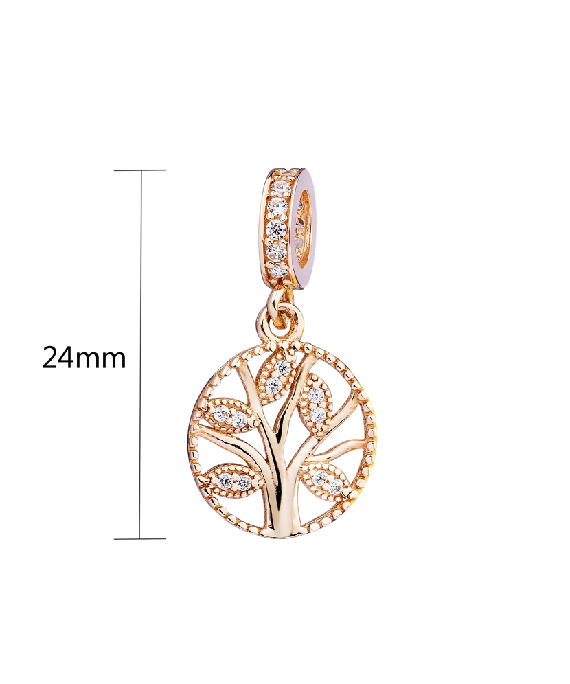 Gold pendant with zircons