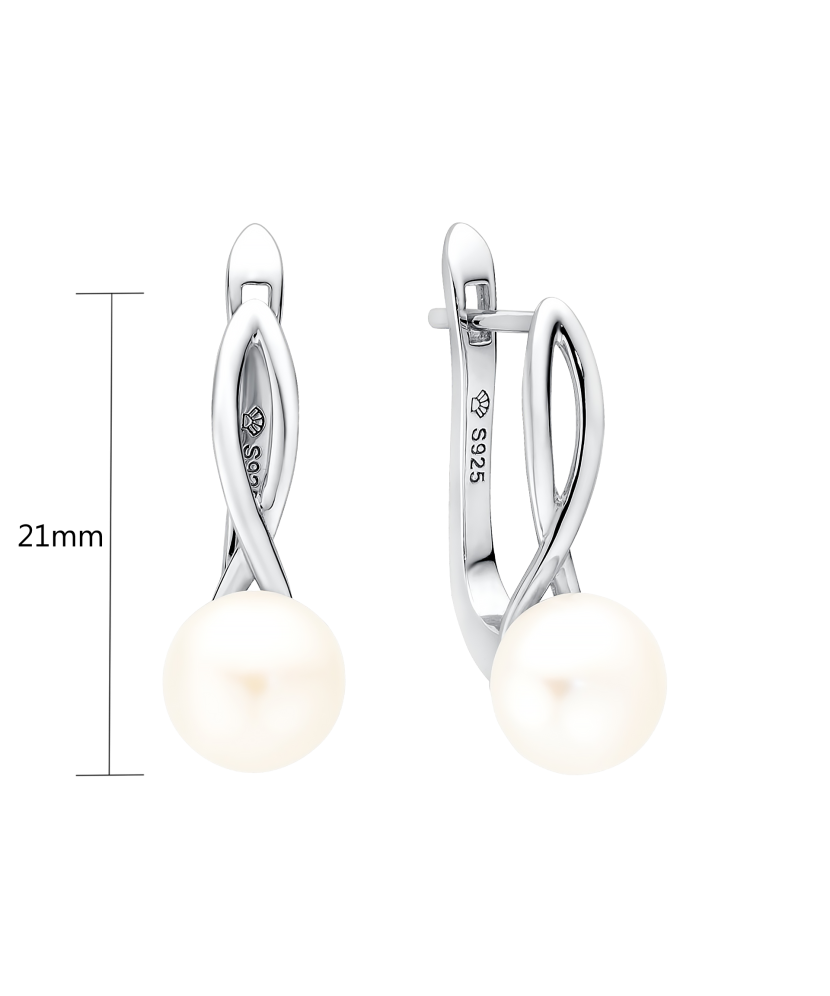 Sterling silver earrings with pearls