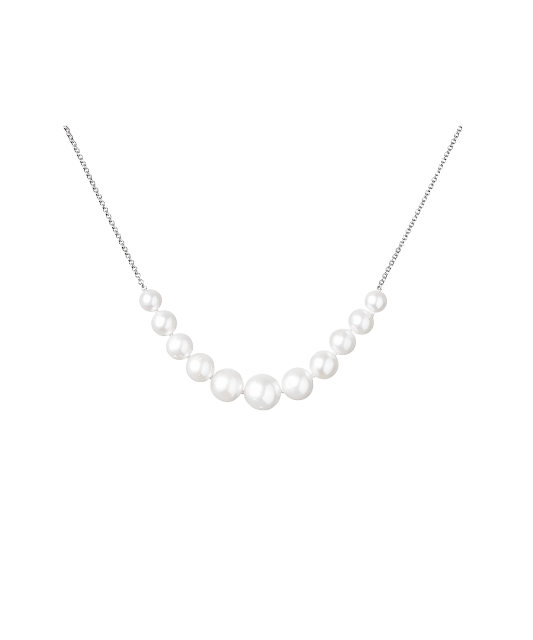 Sterling silver chain with pearls