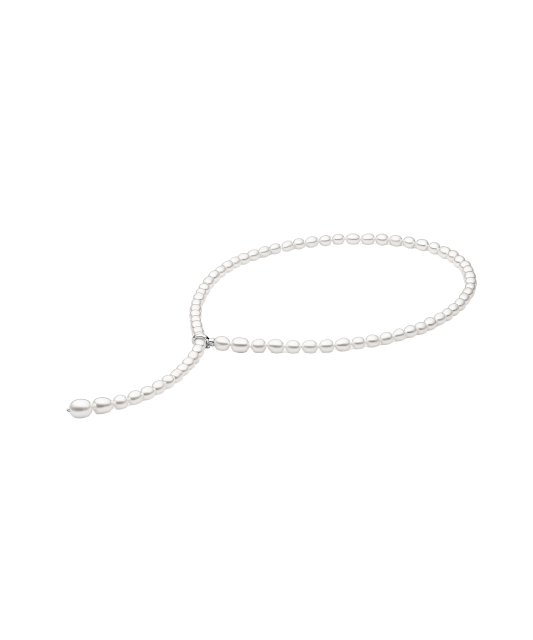 Pearl necklaces with sterling silver