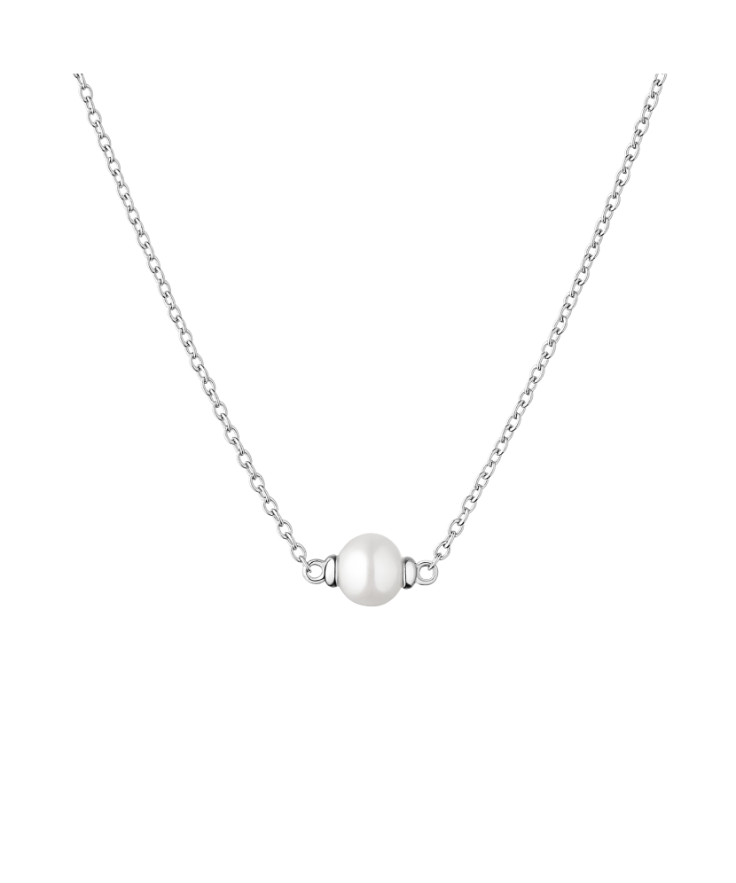 Sterling silver chain with pearl