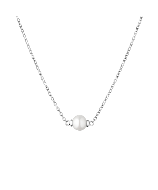Sterling silver chain with pearl