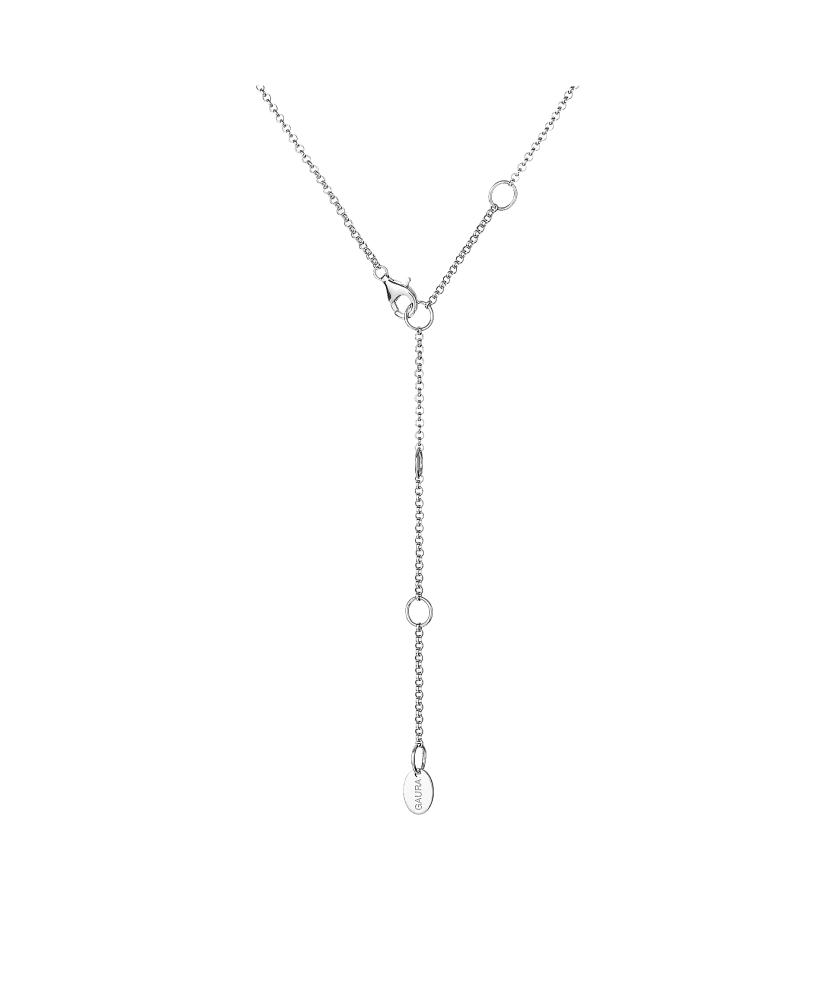 Sterling silver chain with pearl and zircons