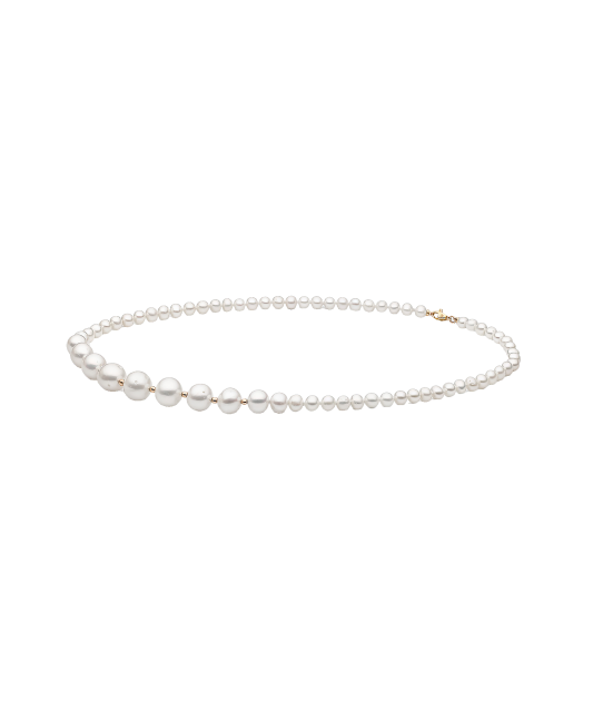 Pearl necklaces with gold
