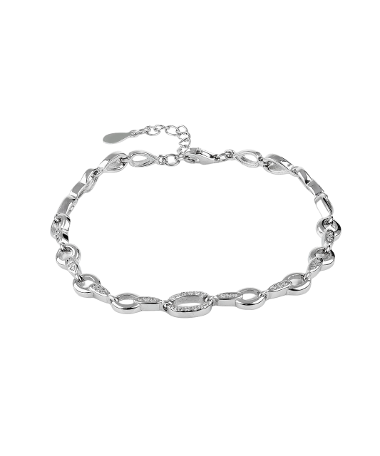 Серебряный браслет с цирконами