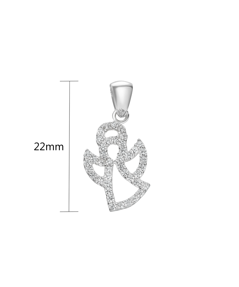 Sterling silver pendant with zirconium "angel"