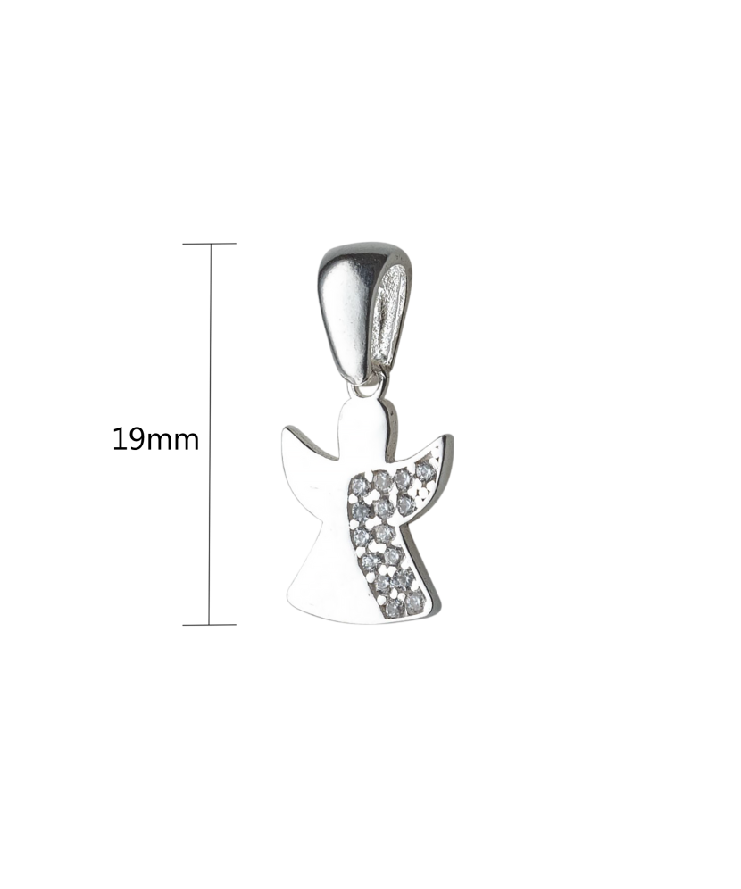 Sterling silver pendant with zirconium "angel" Sterling silver pendant with zirconium "angel"