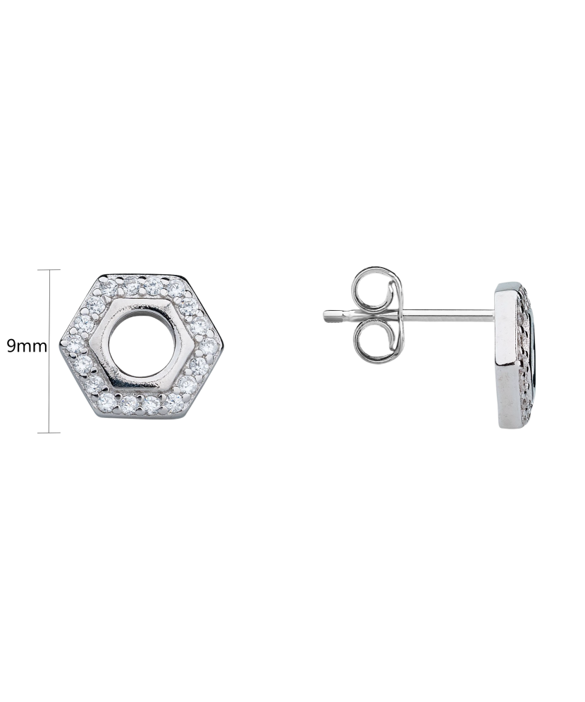 Серьги из серебра с цирконами Серьги из серебра с цирконами