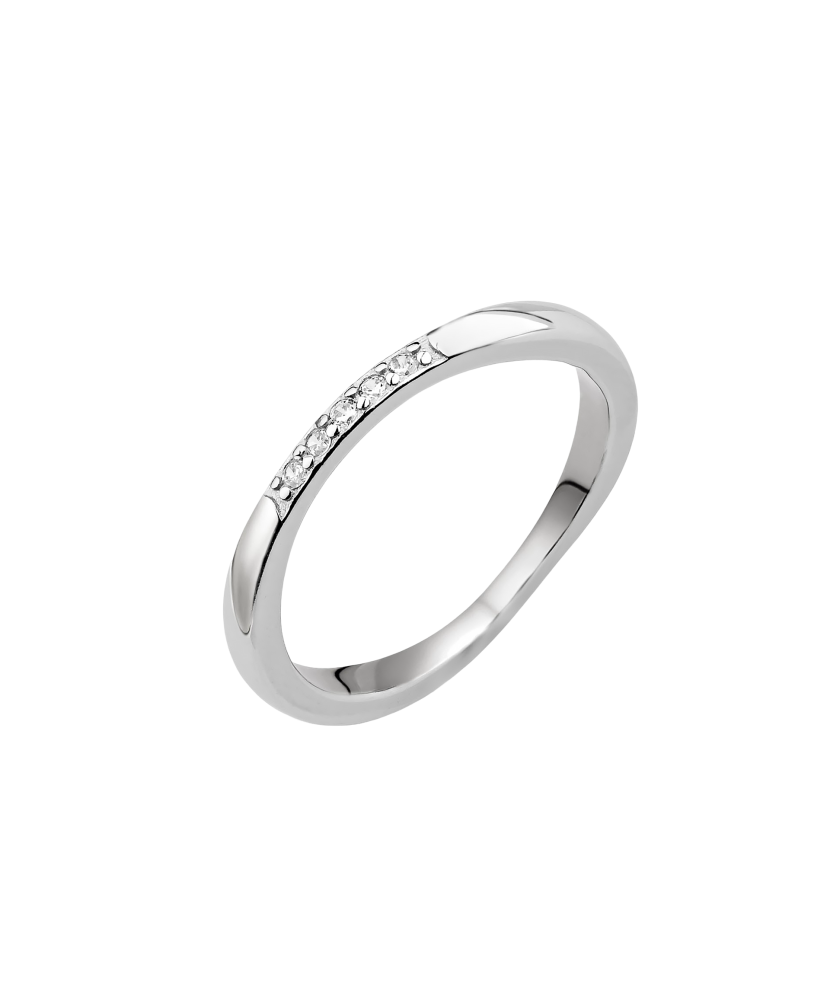 Sterling silver ring with zircons