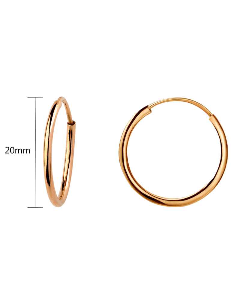 Gold hoop Earrings 20mm Gold hoop Earrings 20mm