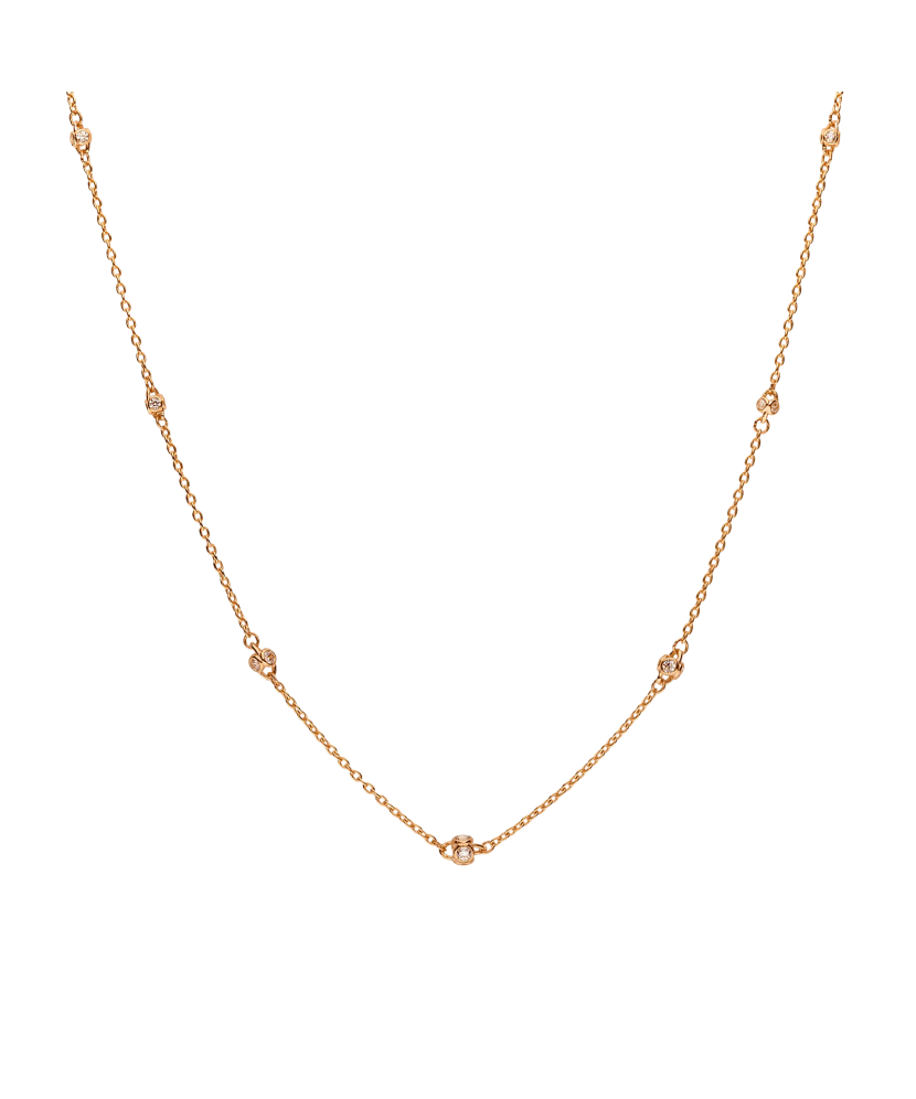 Gold chain with zirconium pendant