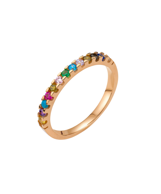 Gold ring with zircons