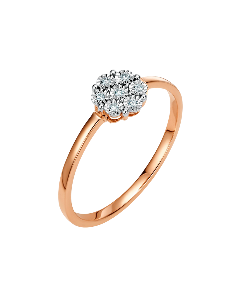 Gold ring with diamonds