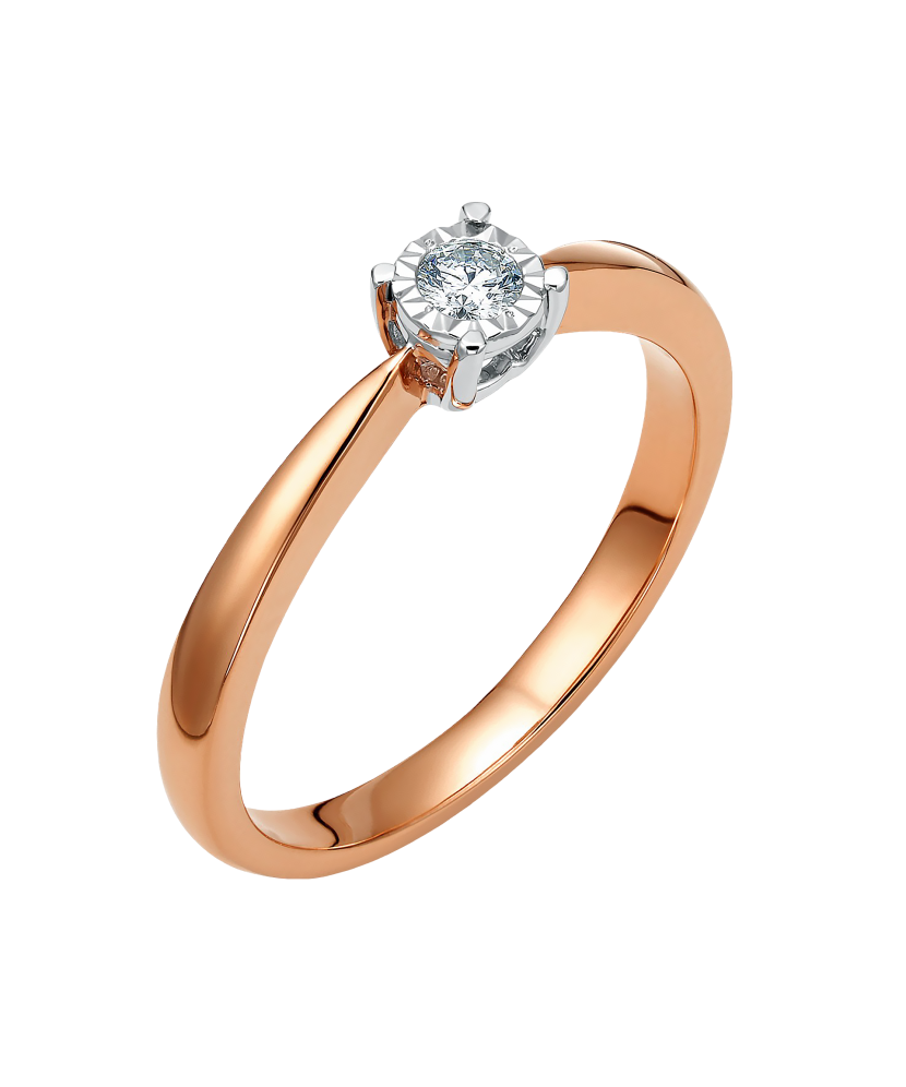 Gold ring with diamonds