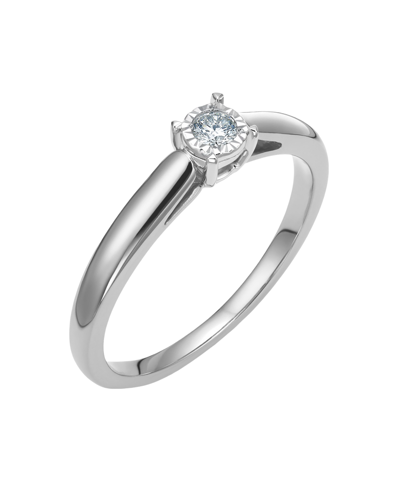 White gold ring with diamonds