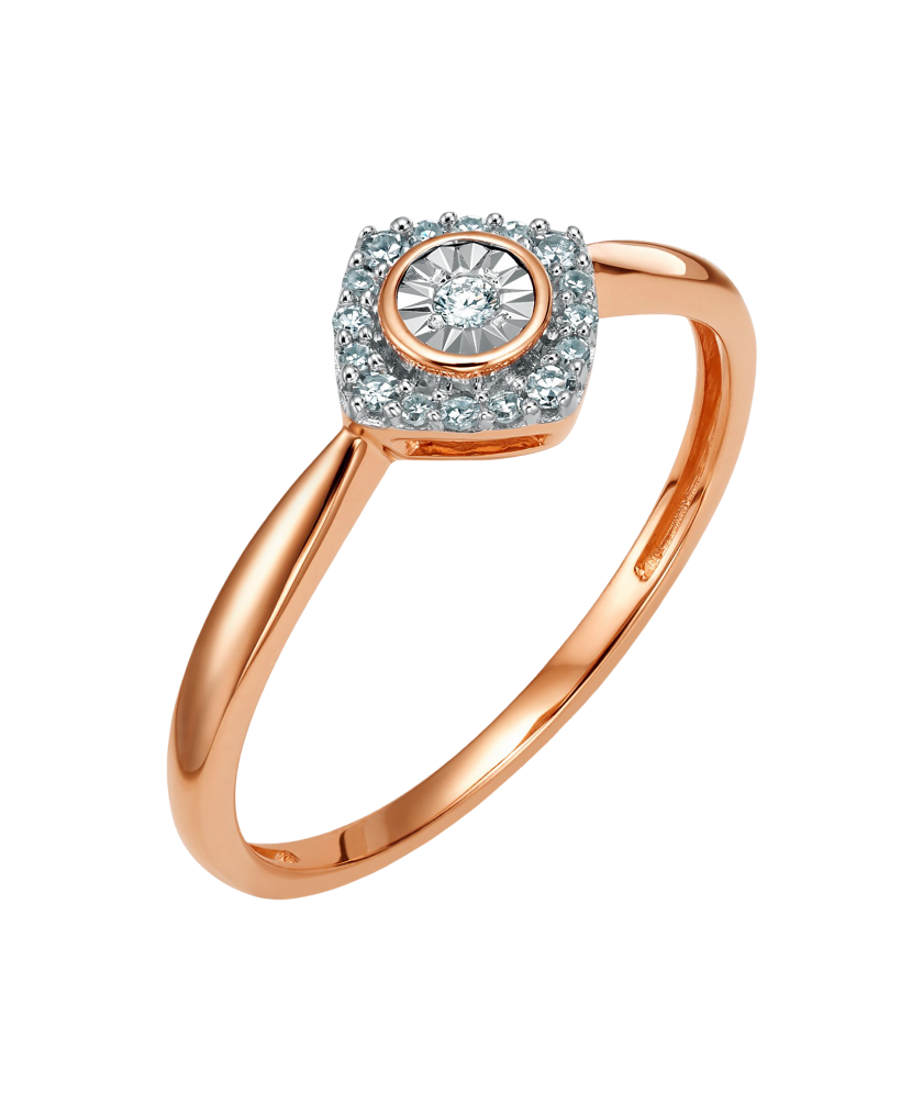 Gold ring with diamonds