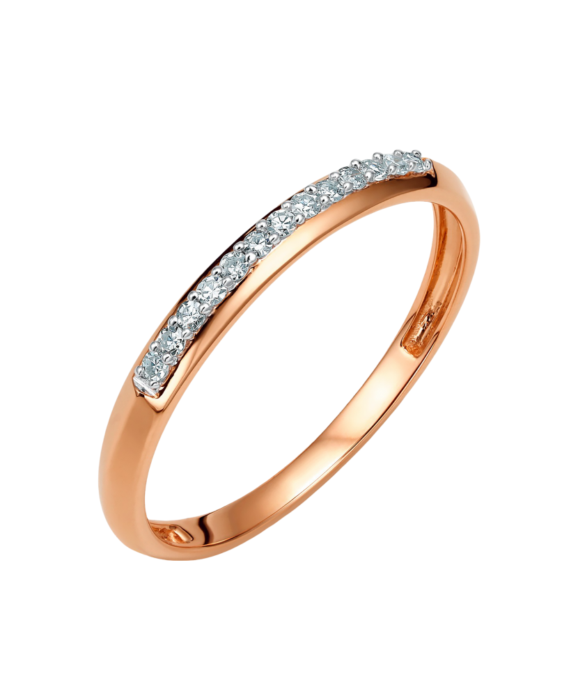 Gold ring with diamonds