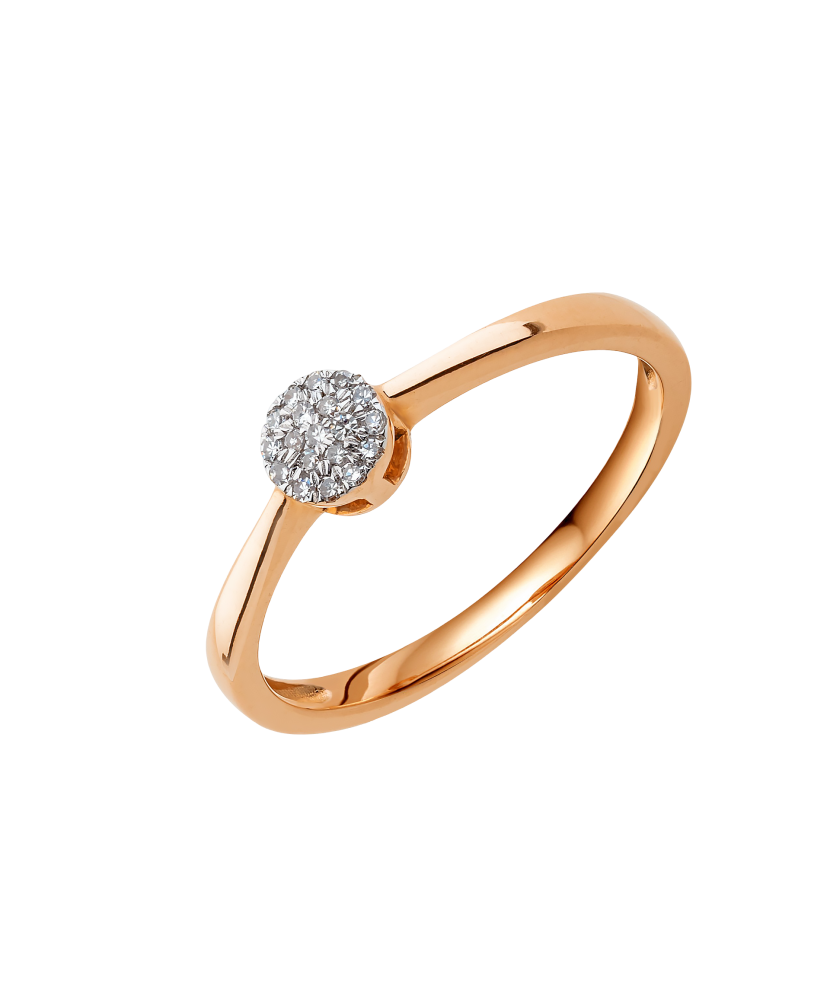 Gold ring with diamonds