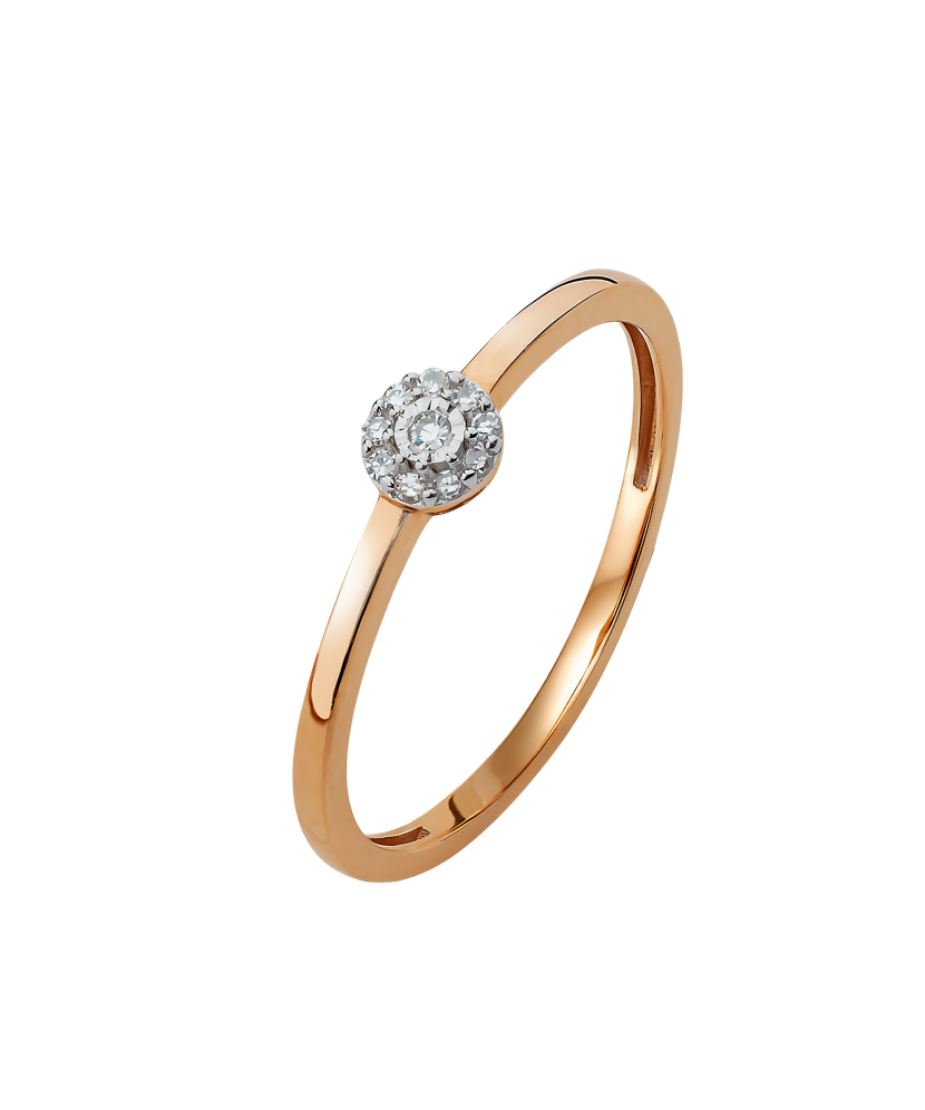 Gold ring with diamonds