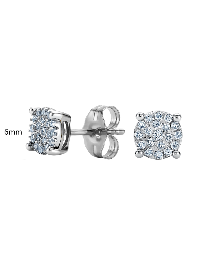 White gold earrings with diamonds