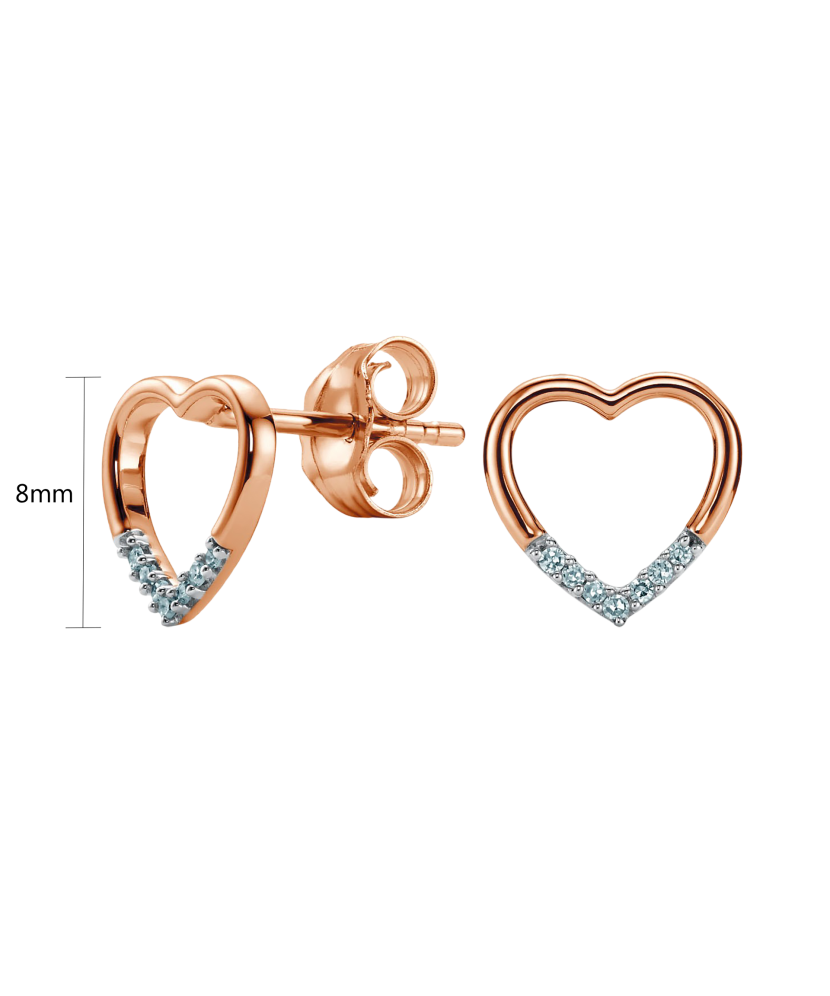 Золотые серьги с бриллиантами "Сердечко" Золотые серьги с бриллиантами "Сердечко"
