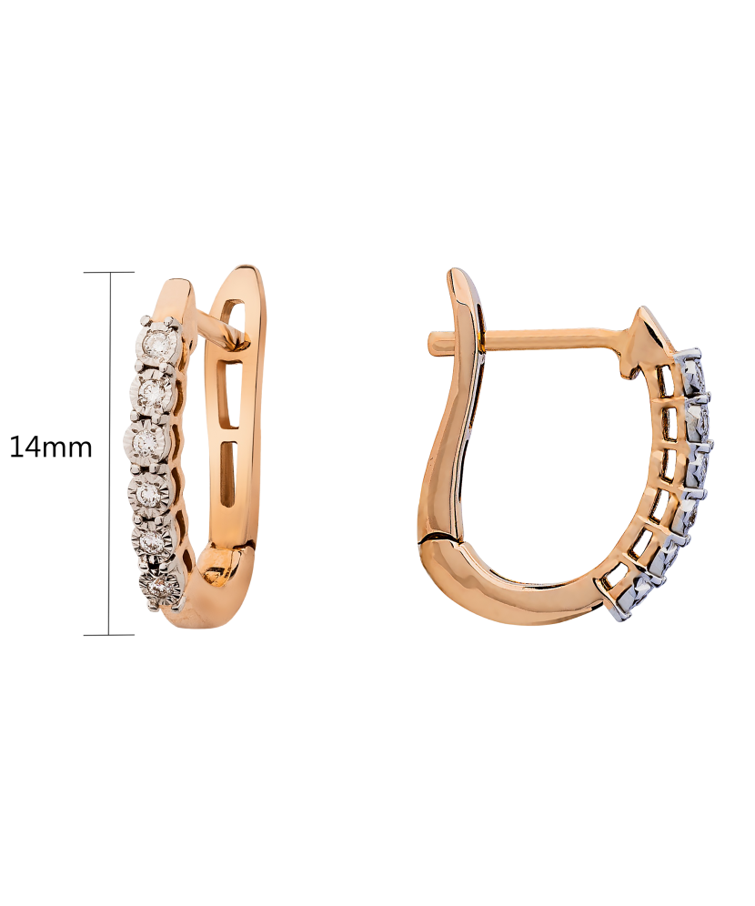 Золотые серьги с бриллиантами Золотые серьги с бриллиантами