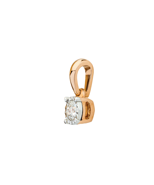 Gold pendant with diamonds