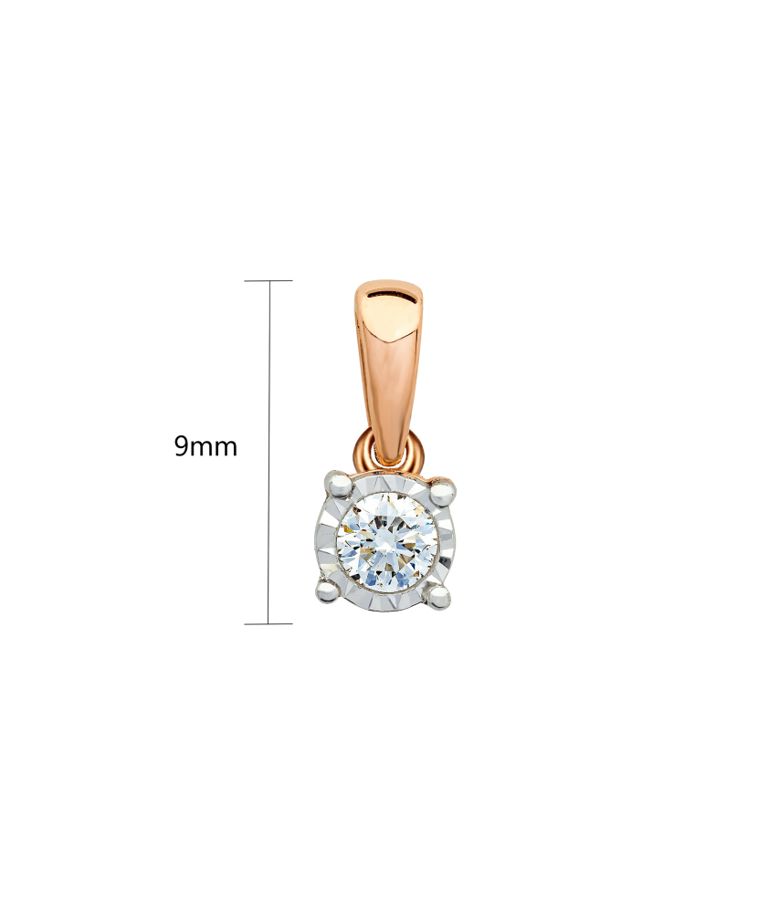 Gold pendant with diamonds
