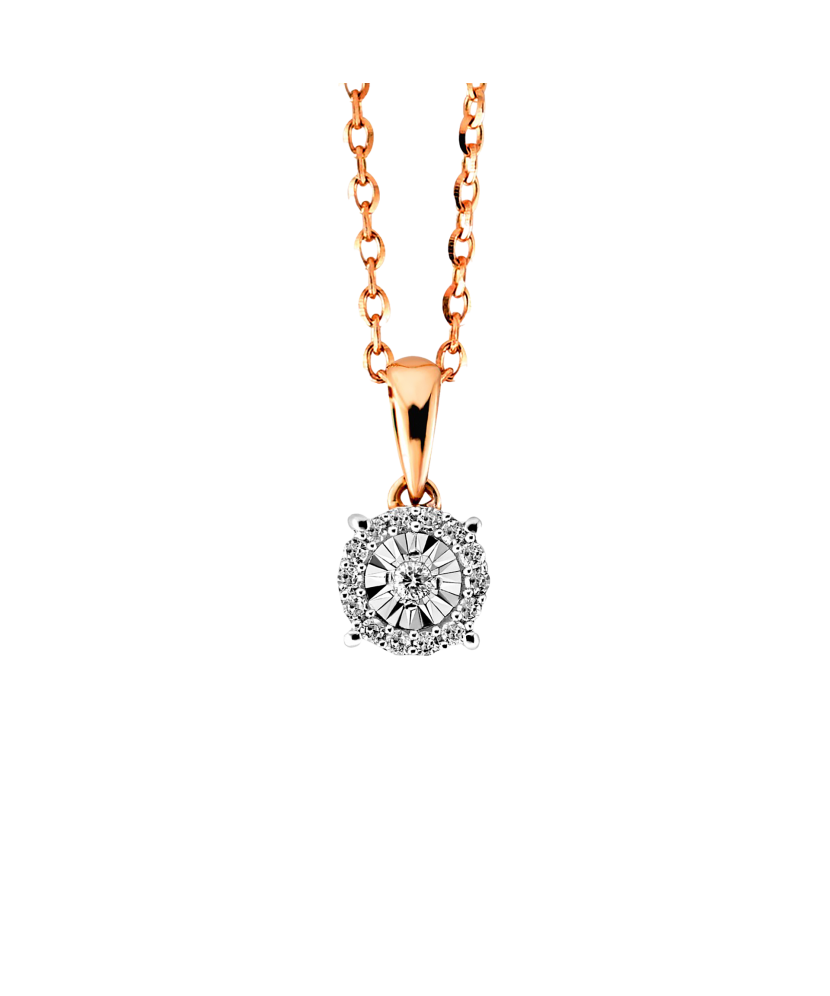 Gold pendant with diamonds