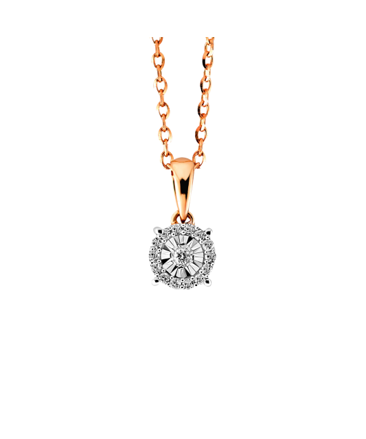 Gold pendant with diamonds