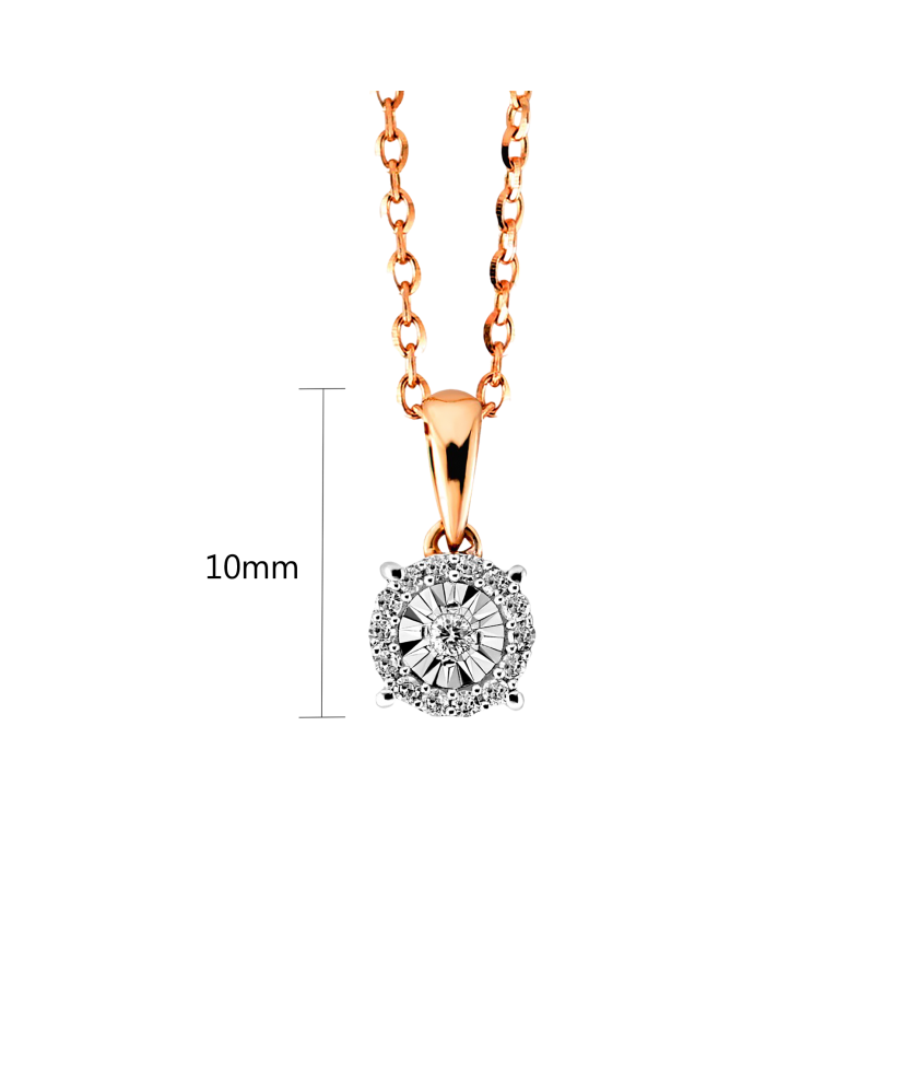 Gold pendant with diamonds