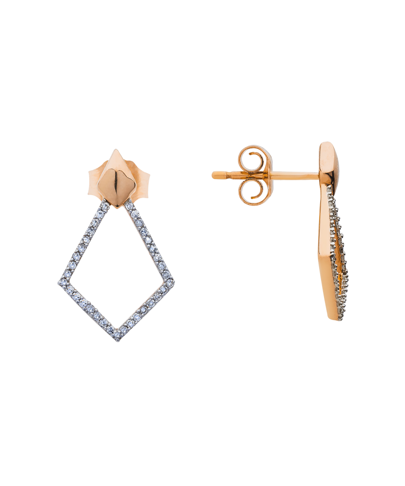 Золотые серьги с бриллиантами Золотые серьги с бриллиантами