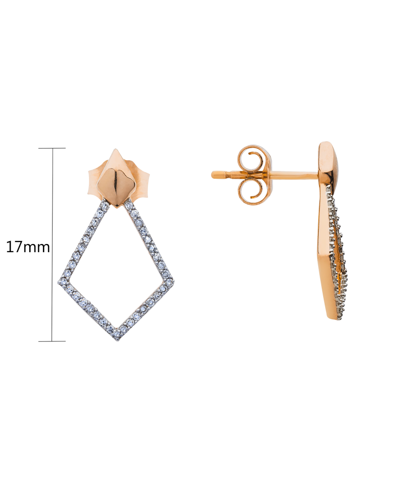 Золотые серьги с бриллиантами Золотые серьги с бриллиантами