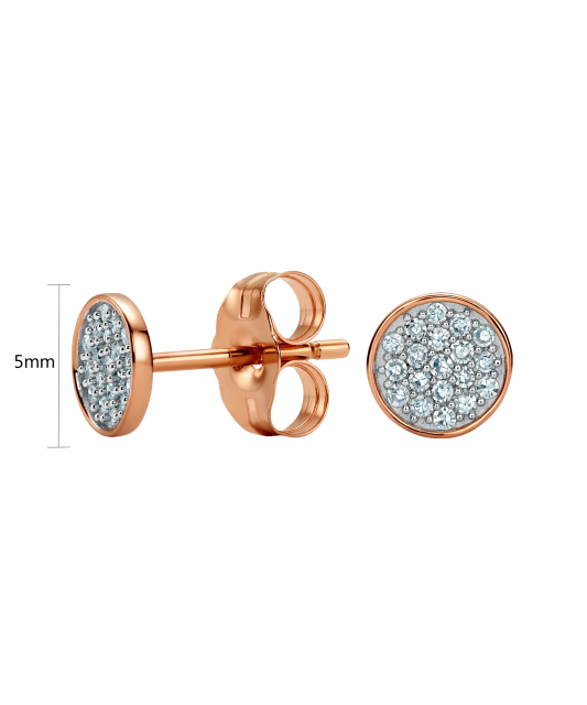 Gold earrings with diamonds