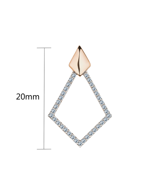 Gold pendant with diamonds