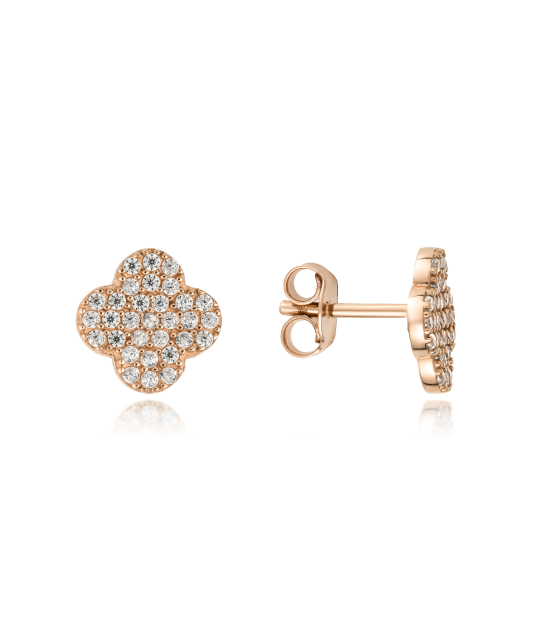 Золотые серьги с цирконами