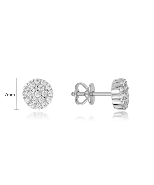 White gold earrings with zircons