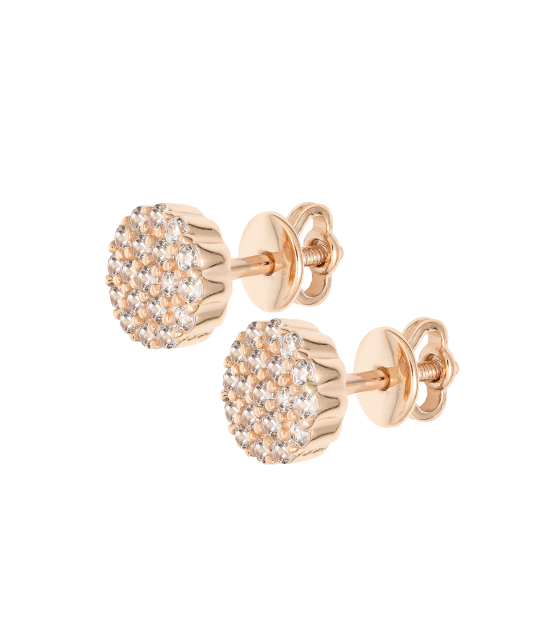 Золотые серьги с цирконами