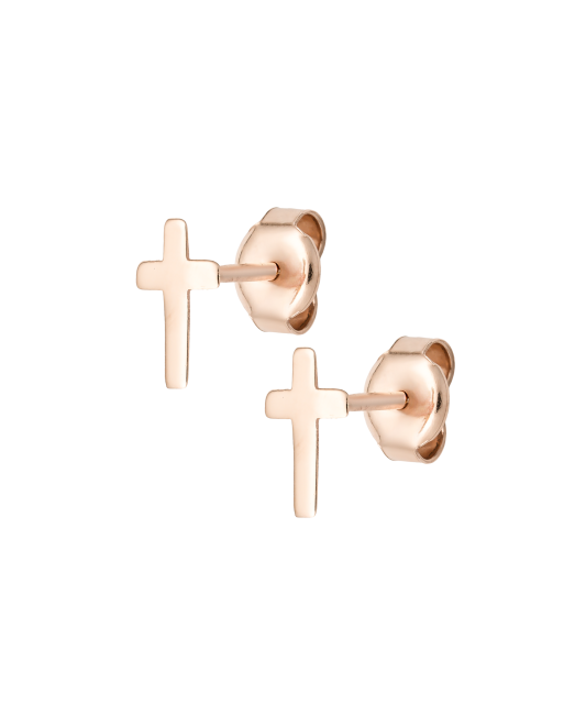 Gold earrings "crosses"