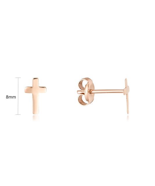 Gold earrings "crosses"
