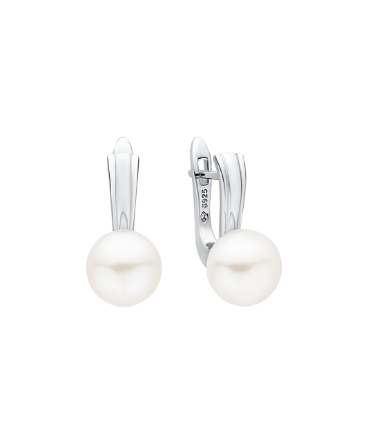 Sterling silver earrings with pearls