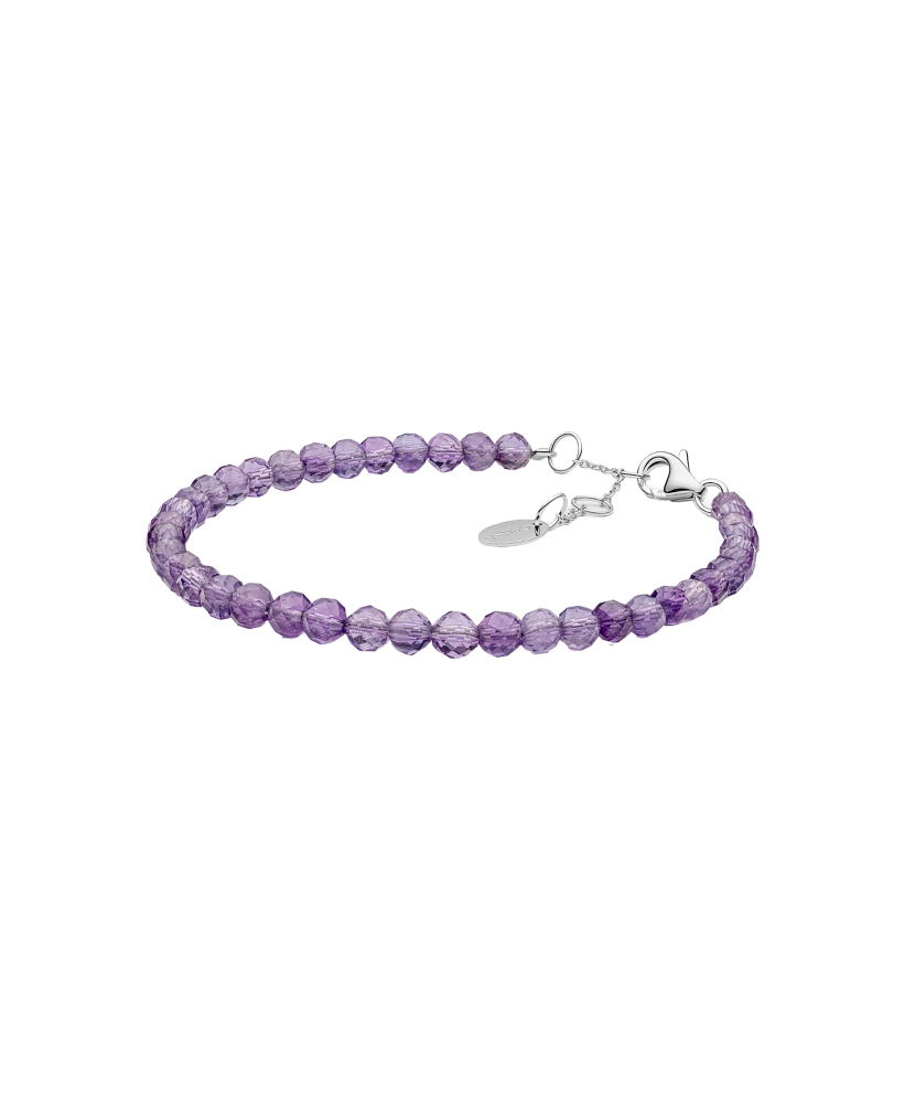 Bracelet with amethyst and silver