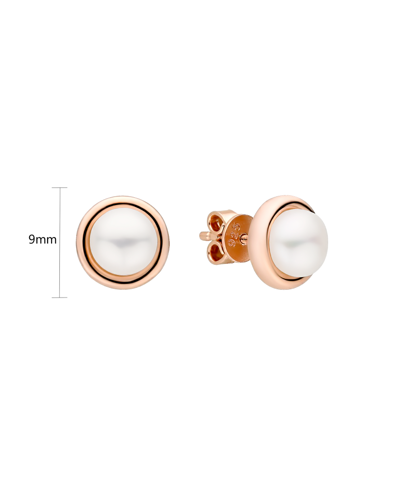 Позолоченные серьги из серебра с жемчугом Позолоченные серьги из серебра с жемчугом