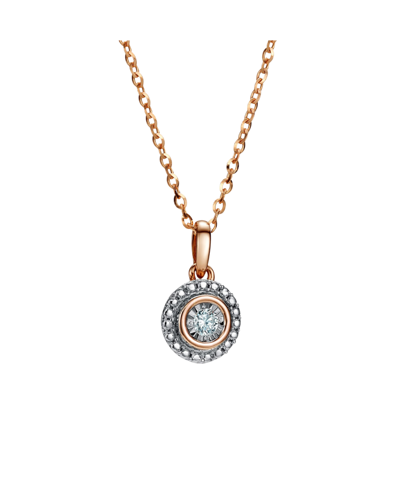 Gold pendant with diamond