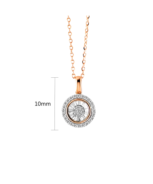 Gold pendant with diamonds